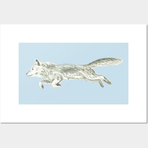 Watercolor Wolf Wall Art by lexalion